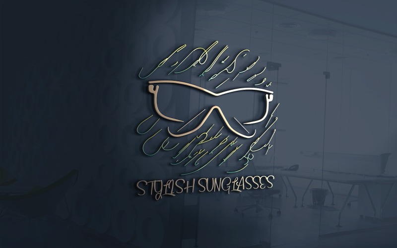 Fichier vectoriel de modèle de logo de lunettes de soleil élégantes