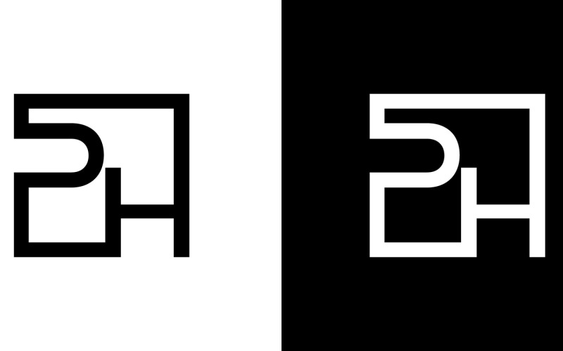 Letra ph, hp resumen empresa o diseño de logotipo de marca
