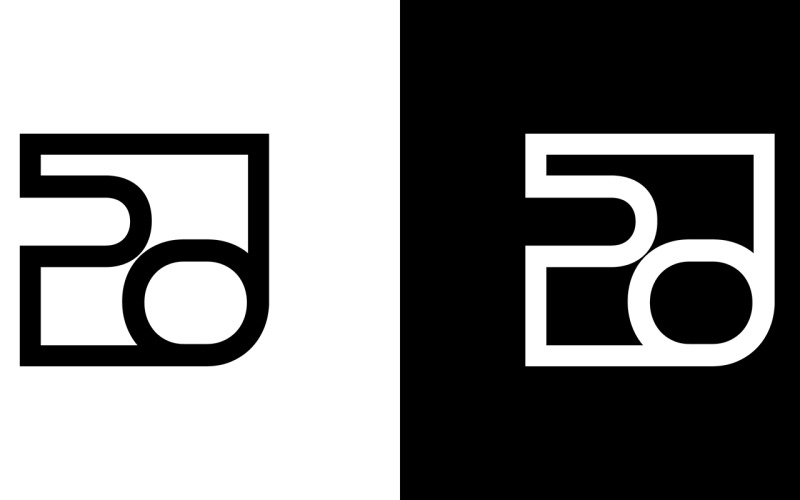 Letra po, op empresa abstracta o diseño de logotipo de marca