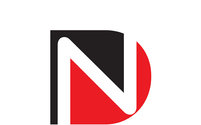 Letter dn, nd absztrakt cég vagy márka Logo Design