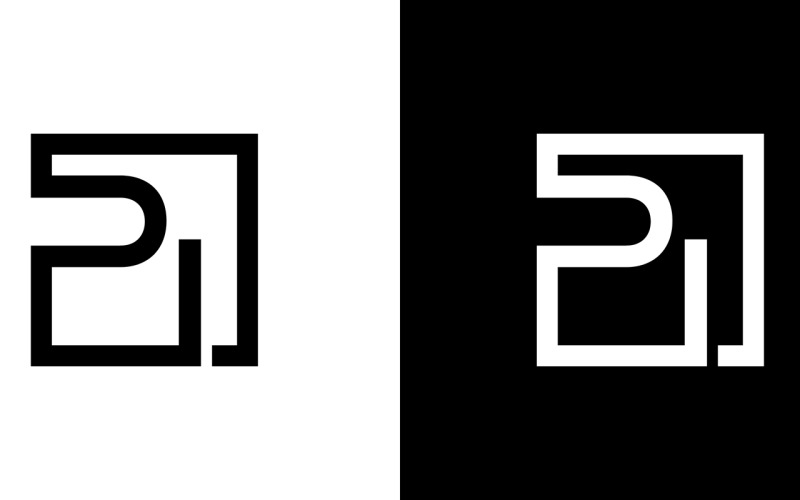 Letter pi, ip abstract bedrijf of merk Logo Design