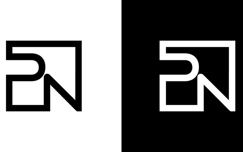 Letter pn, np abstract bedrijf of merk Logo Design