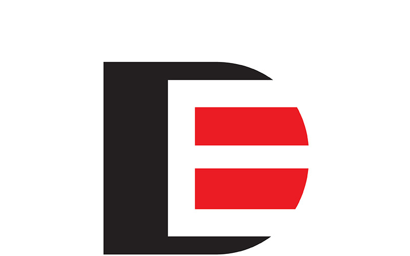 Lettera de, ed astratta azienda o marchio Logo Design