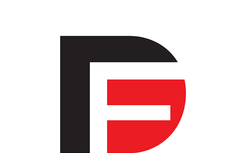 Lettre df, fd résumé entreprise ou marque Logo Design