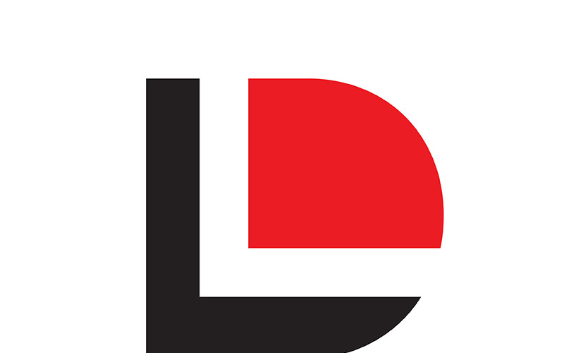 Lettre dl, ld résumé entreprise ou marque Logo Design