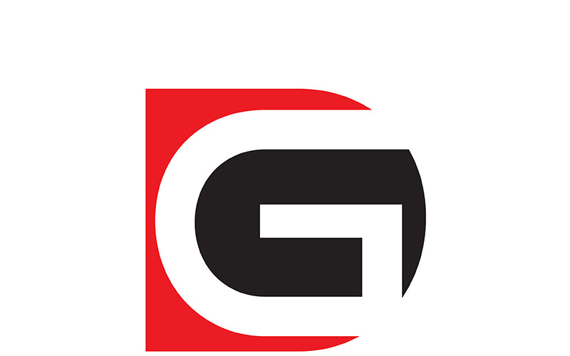 Лист dg, gd абстрактний дизайн логотипу компанії або бренду