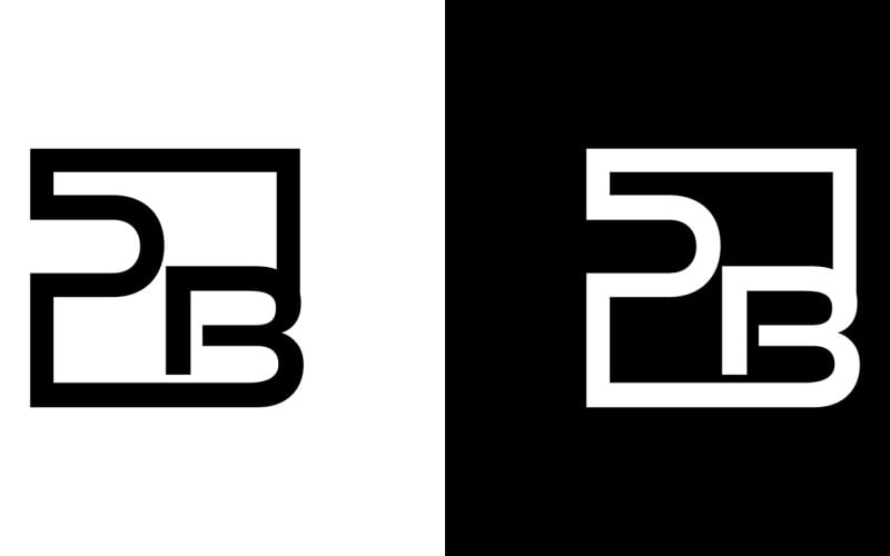 Лист pb, bp абстрактний дизайн логотипу компанії або бренду