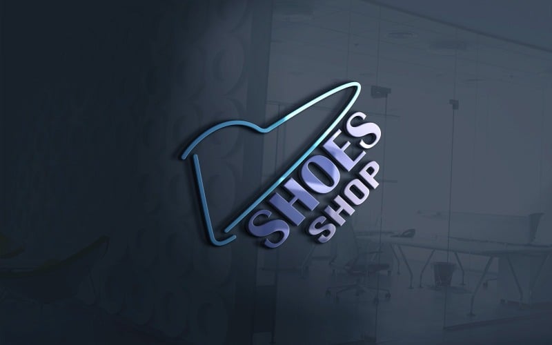 Schuhe Shop Logo Vektordatei einfach und modern