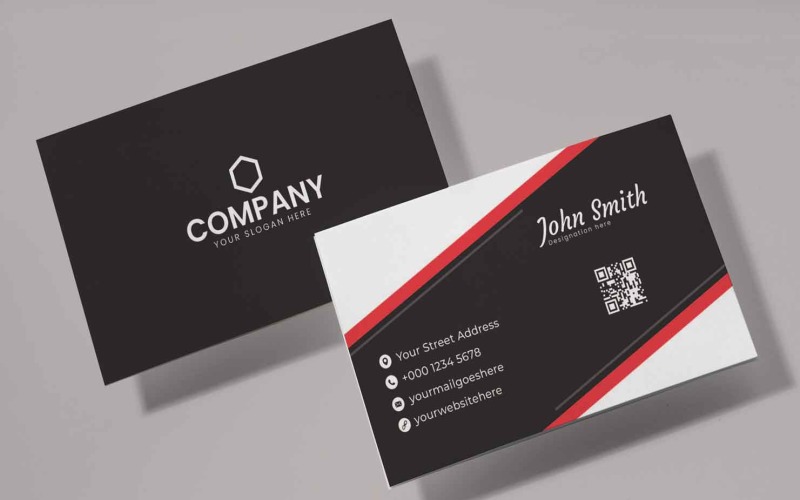 Visiting Card Layout - Vector illustration