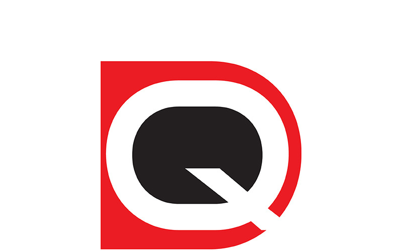 字母 dq、qd 抽象公司或品牌标志设计