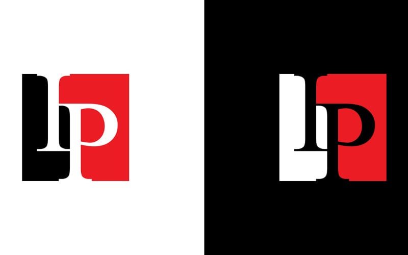 Bokstaven ip, pi abstrakt företag eller varumärke logotypdesign