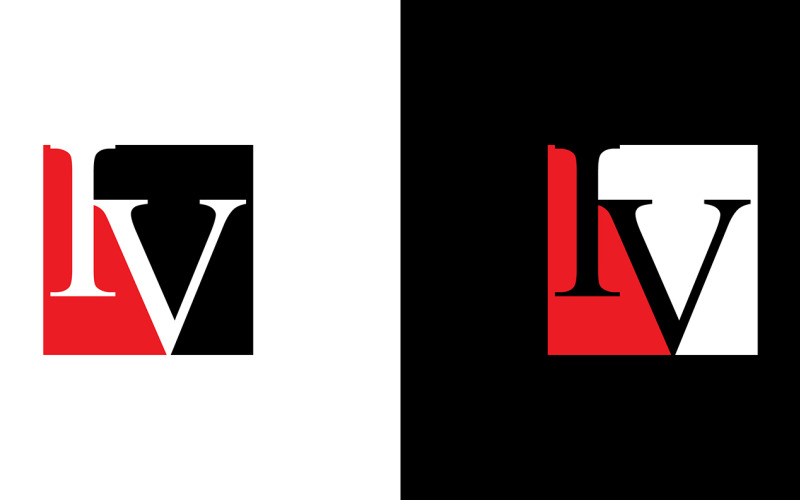 Letra iv, vi empresa abstrata ou design de logotipo de marca