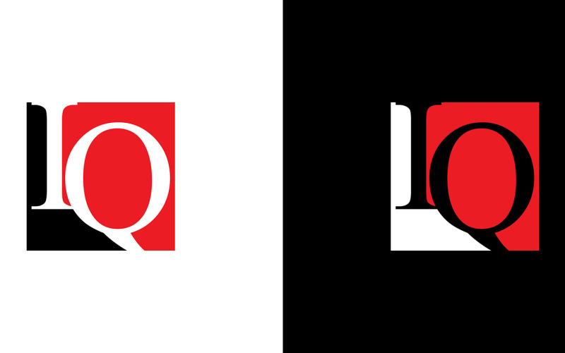 Лист iq, qi абстрактний дизайн логотипу компанії або бренду