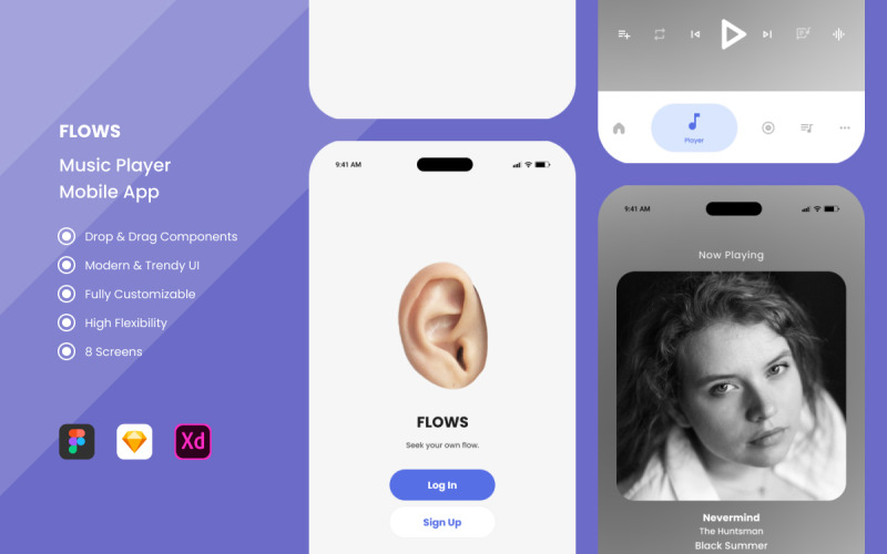 Flows - Music Player Mobile Apps