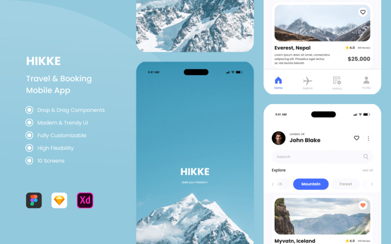 Hikke - Aplicativos móveis para viagens e reservas