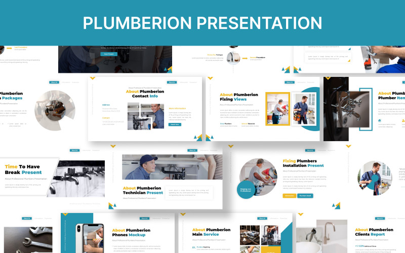 Loodgieter Powerpoint-presentatiesjabloon