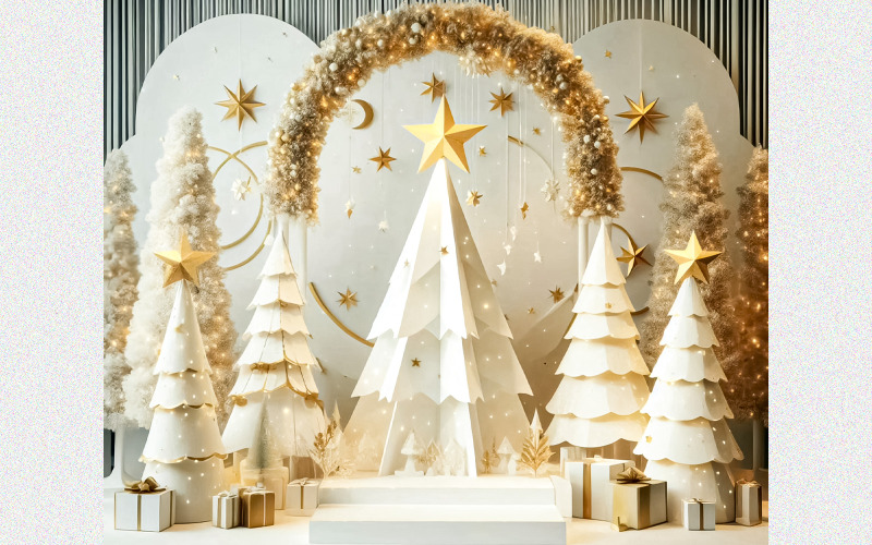 Modèle de haute qualité d'illustration de fond de Noël blanc