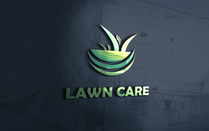 Plik wektorowy Logo pielęgnacji trawników