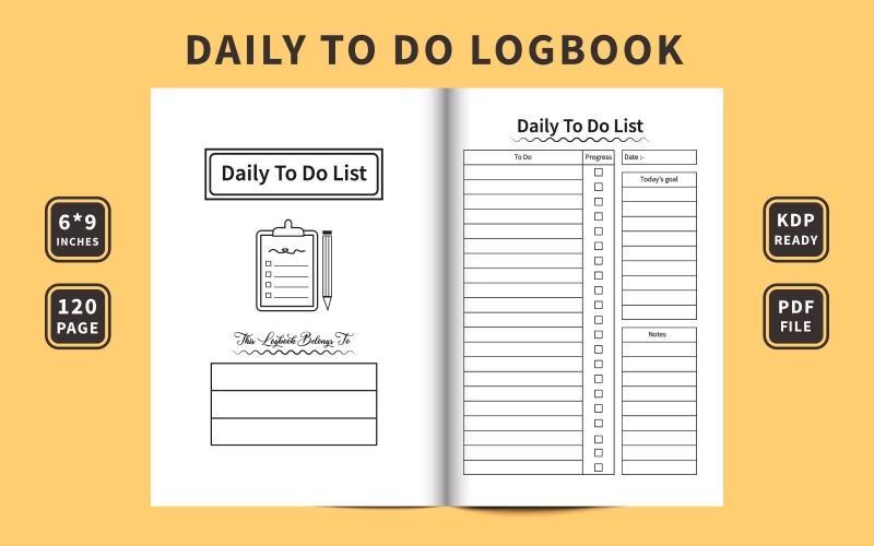 Щоденний список робіт та журнал виконання завдань вектор для продажу