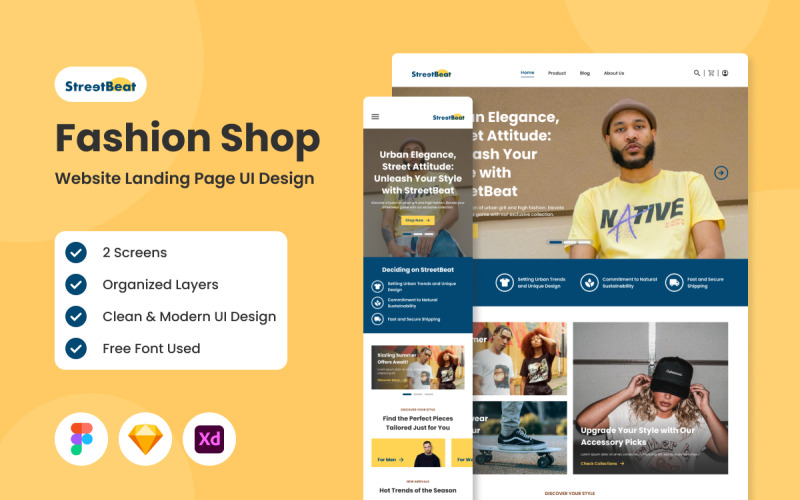 StreetBeat – Landingpage für Modegeschäfte