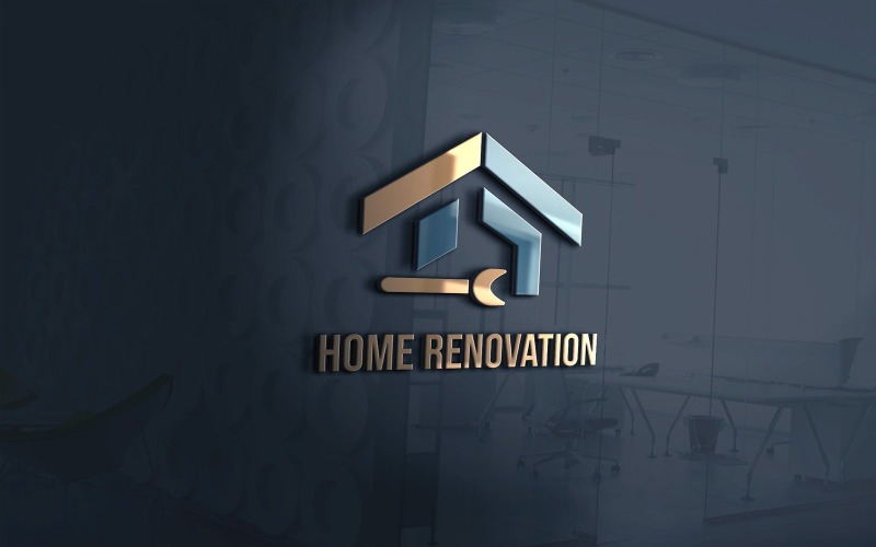 Векторний файл шаблону логотипу ремонту будинку