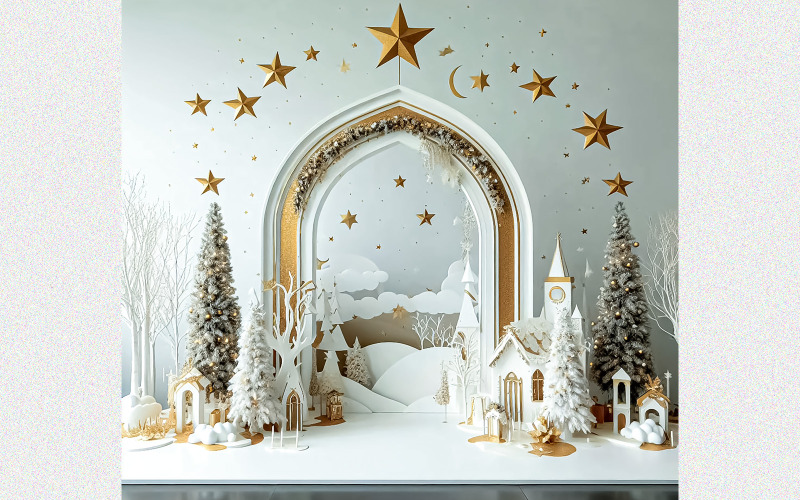 Vit jul bakgrund Illustration mall hög kvalitet