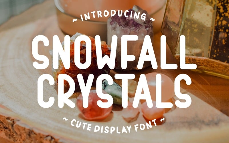 Kryształy śniegu - urocza czcionka wyświetlacza