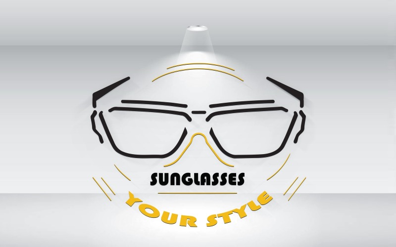 Lunettes de soleil, votre style, logo, fichier vectoriel