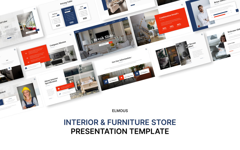 Maddison - Modèle de présentation Google Slides pour magasin d'intérieur et de meubles