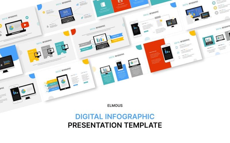 Modello di infografica keynote infografica digitale