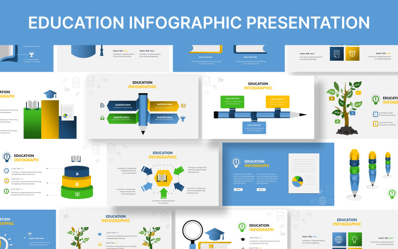 Onderwijs Infographic Google Slides-sjabloon