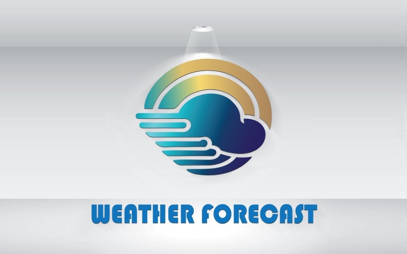 Прогноз погоды в векторном файле с логотипом