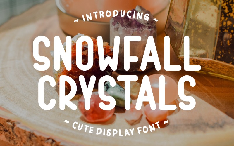 Sneeuwvalkristallen - schattig weergavelettertype