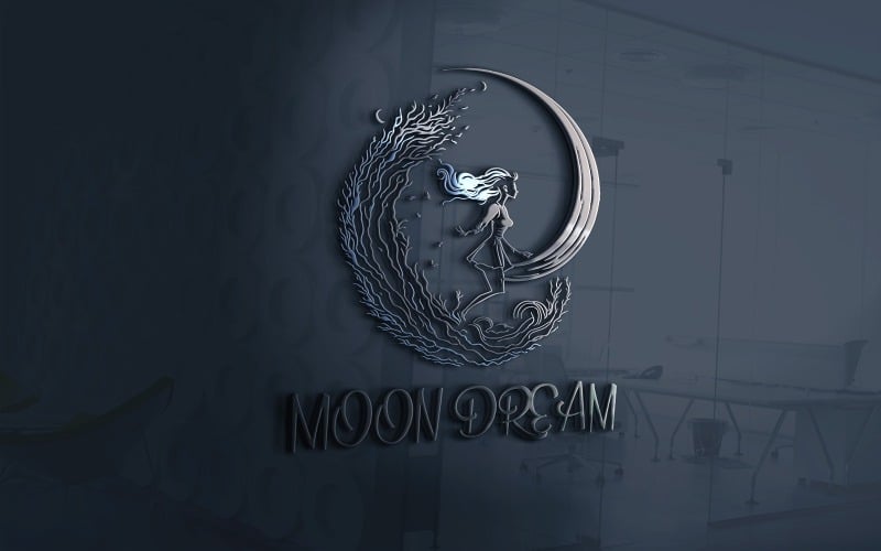 Archivo Vector Logo Luna Sueño