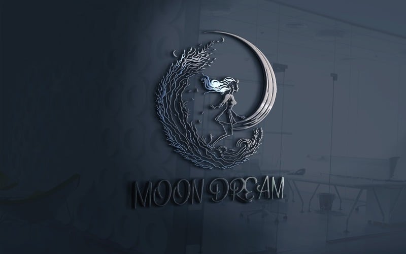 Arquivo vetorial do logotipo do sonho da lua