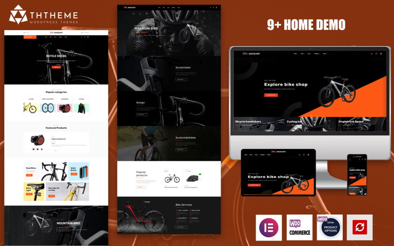 BikeShop – Spor Bisiklet ve Motosiklet Mağazası Elementor WordPress Teması