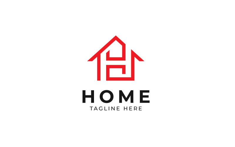 Дизайн шаблона логотипа H Home