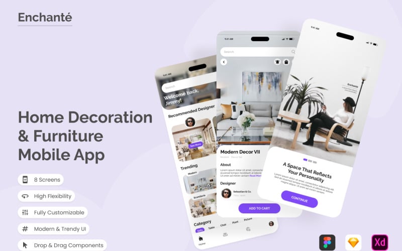 Enchanté - Home Decoration and Furniture Mobile App