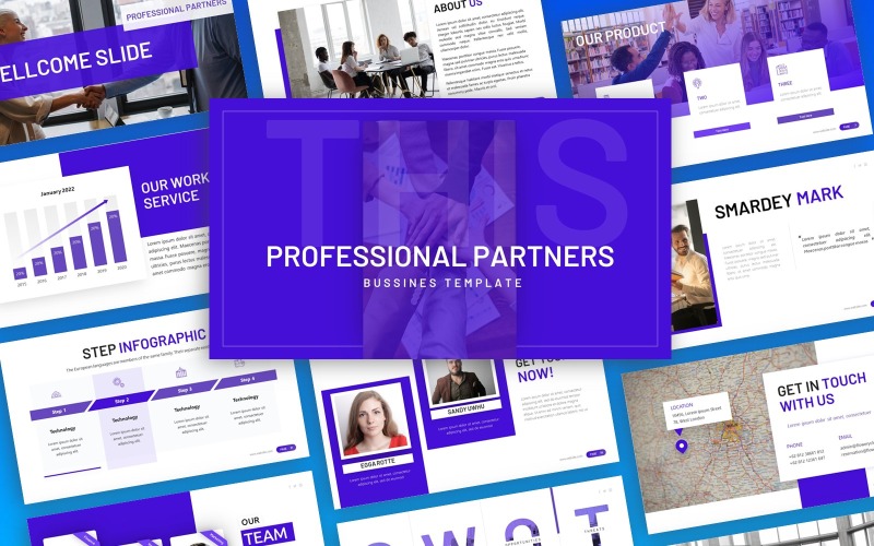 Professionele Patners Bussines presentatiesjabloon