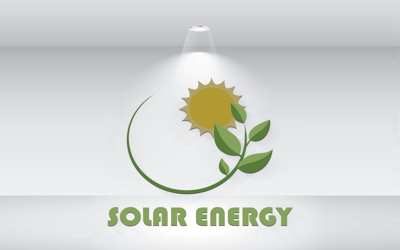 Arquivo vetorial de logotipo de energia solar