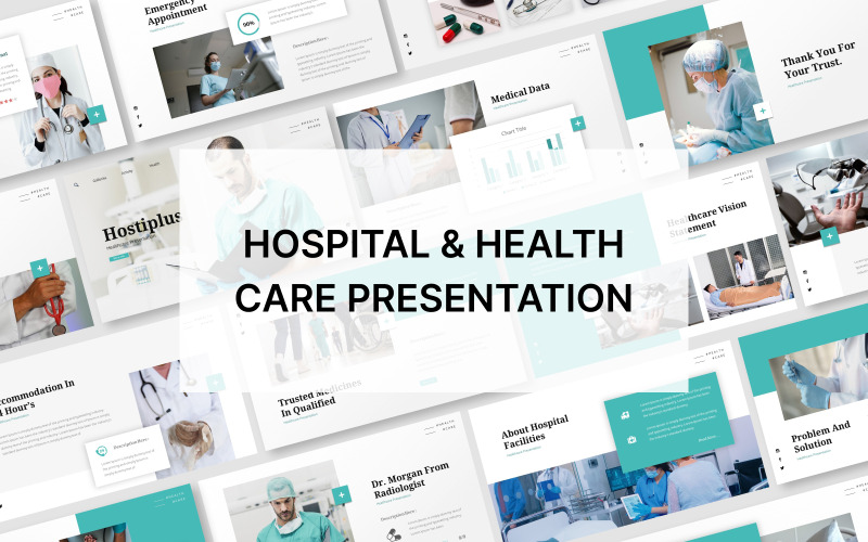 Hostiplus - Plantilla de presentación de diapositivas de Google para atención médica y hospitalaria