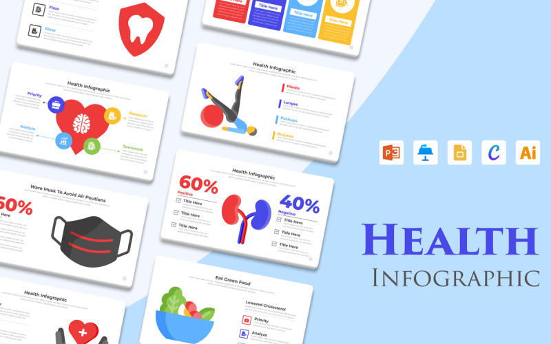 Layout der Gesundheits-Infografik-Vorlagen