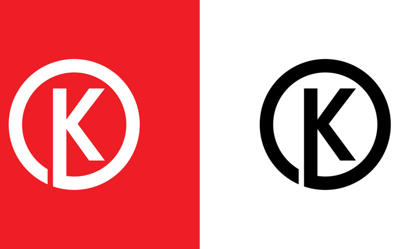 Letter ok, ko abstract company or brand Logo Design