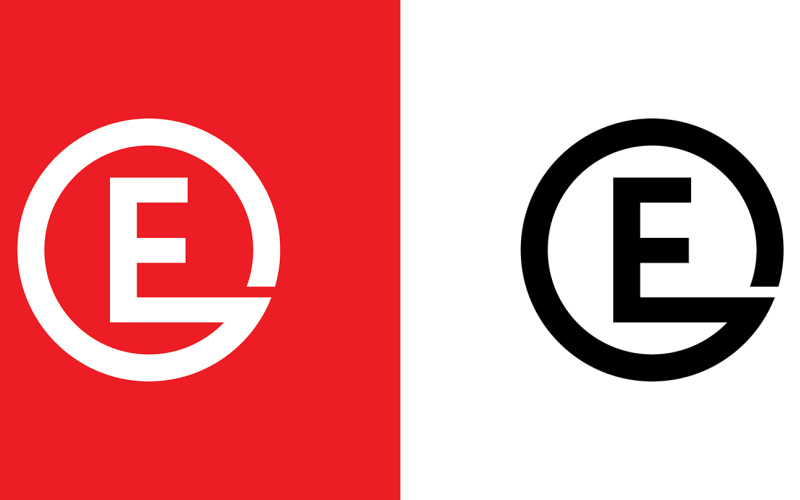 Lettera oe, eo azienda astratta o logo del marchio Design