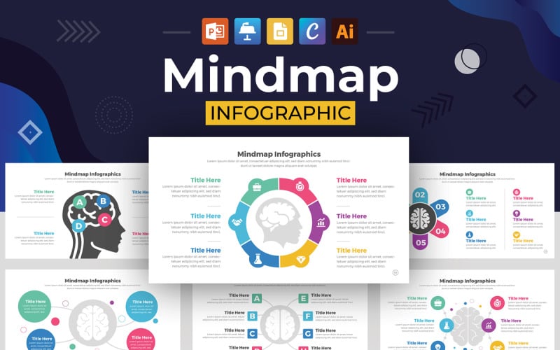 Plantillas de infografías de mapas mentales