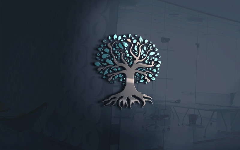 Prosty plik wektorowy Logo drzewa