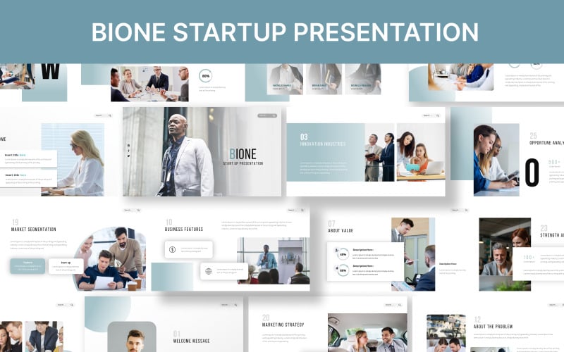 Шаблон презентації Google Slides Startup Bione