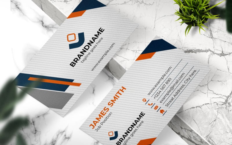 Business Card Design Layout #373193 - TemplateMonster