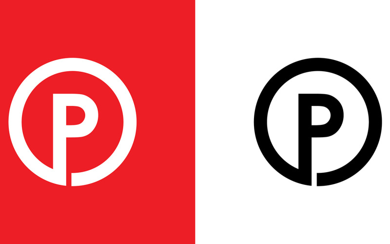 Letter op, po abstract bedrijf of merk Logo Design