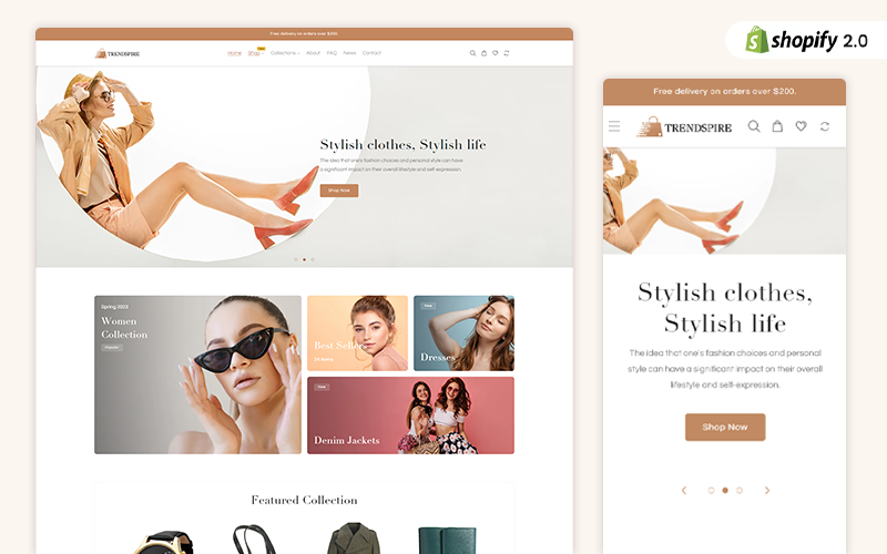 TrendSpire - Kläder och kläder Mode Shopify-tema